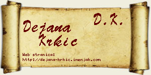 Dejana Krkić vizit kartica